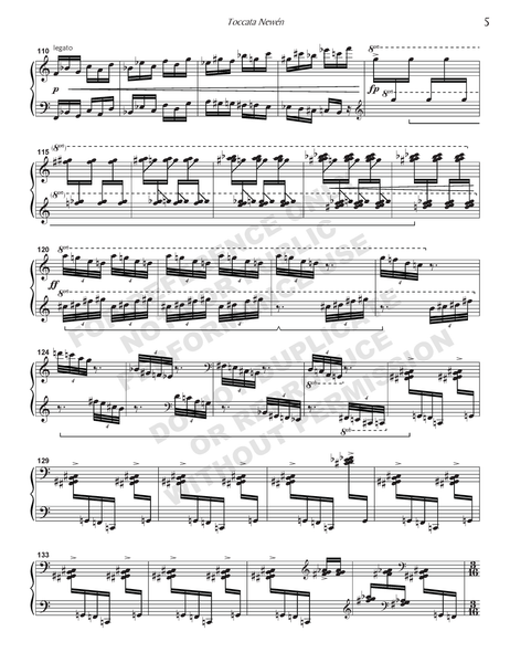 Toccata newén, for solo piano