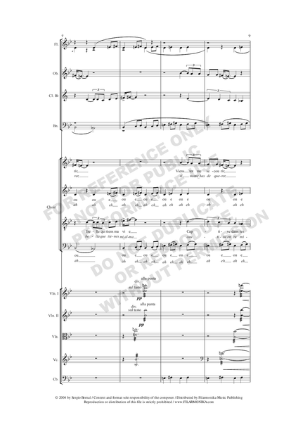 Variaciones sobre la pavana "Belle qui tiens ma vie", for choir and orchestra