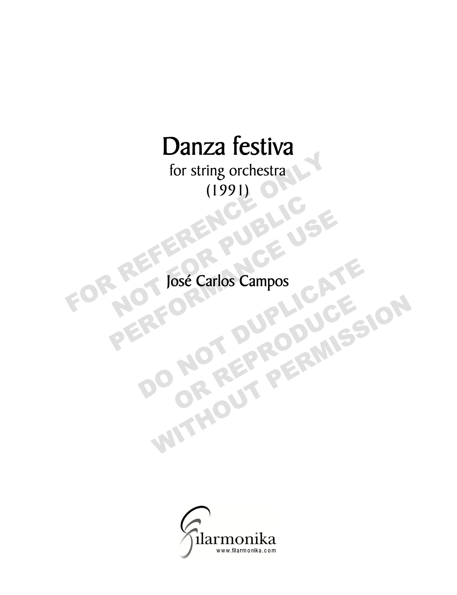 Díptico, for string orchestra