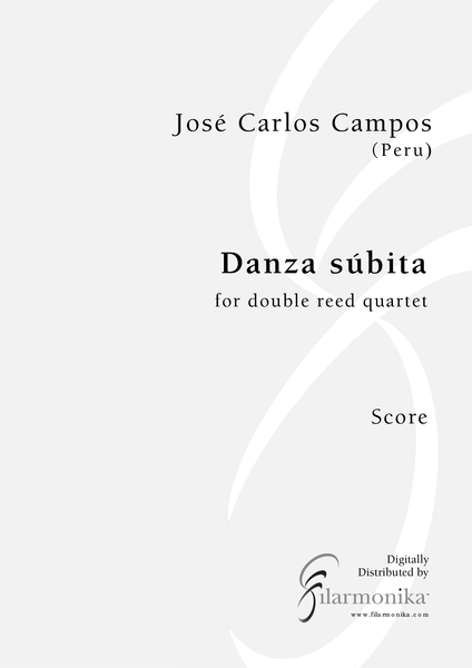 Danza súbita, for double reed quartet