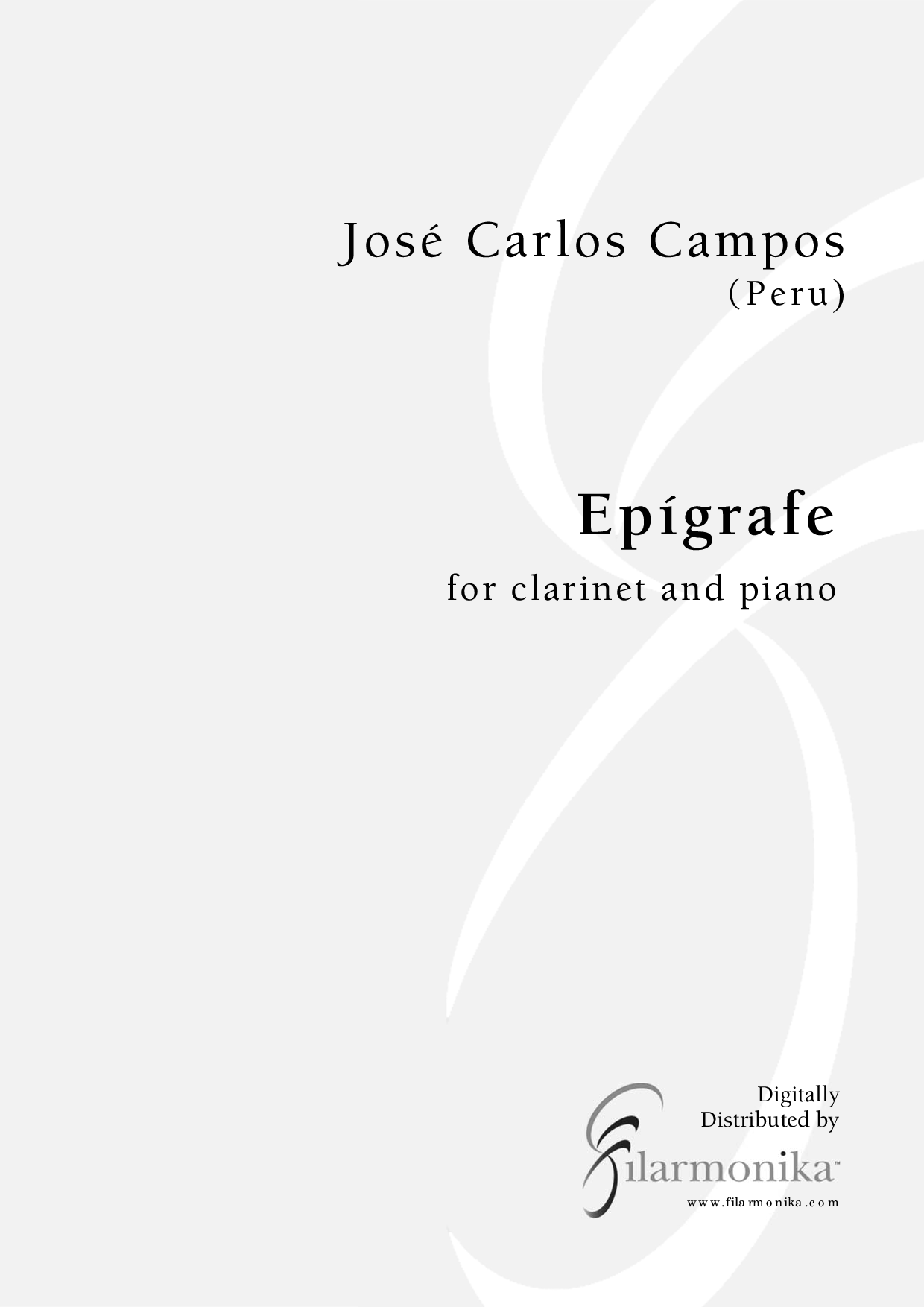 Epígrafe, for clarinet and piano