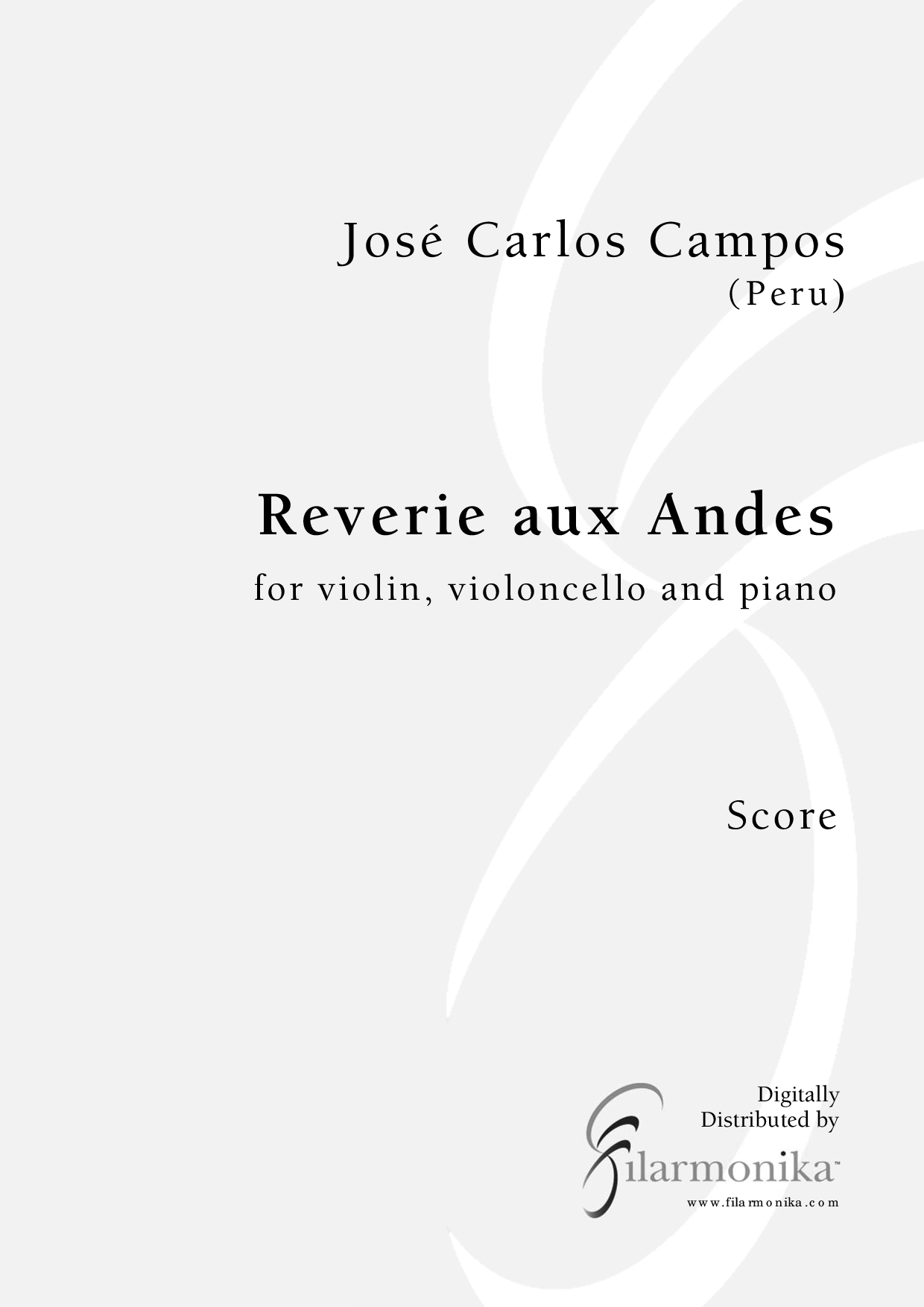 Rêverie aux Andes, for violin, cello, and piano