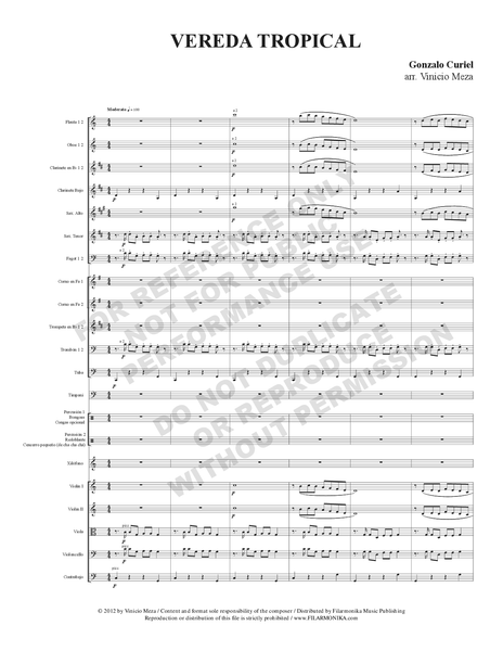 Vereda tropical, for orchestra