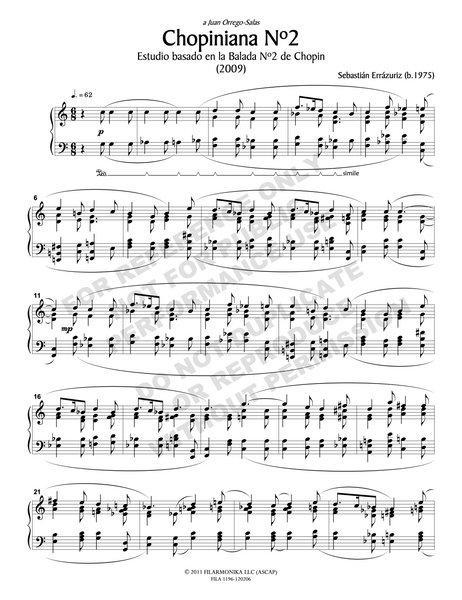 Chopiniana Nº 2, for solo piano