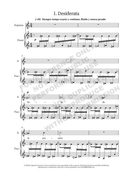 Alquimia, for soprano and piano
