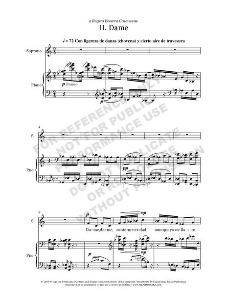 Alquimia, for soprano and piano