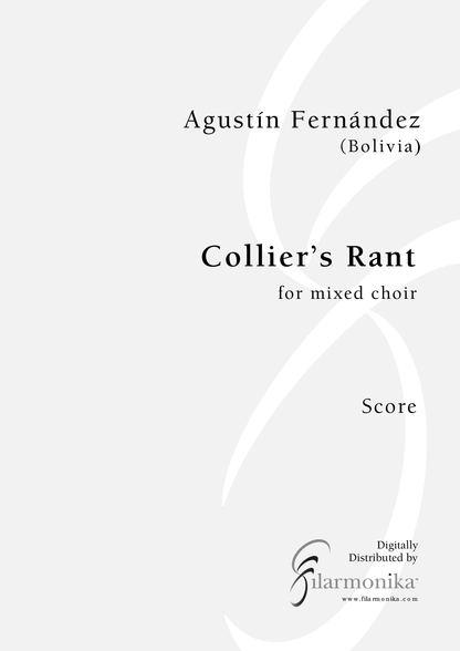 Collier's Rant, for choir