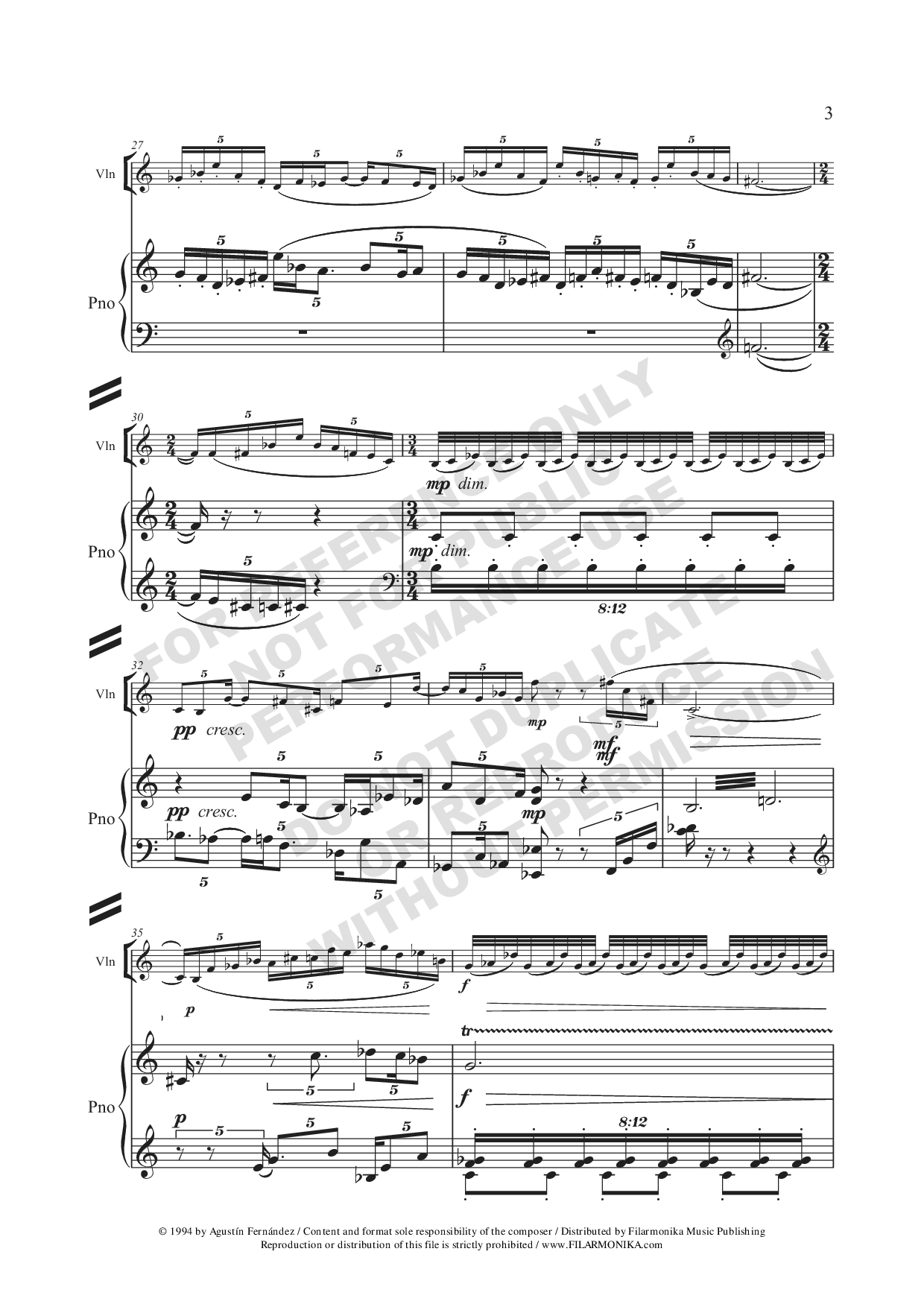Munirando II, for violin and piano