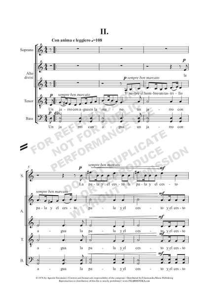 Tres canciones sobre poemas de Rachel, for choir