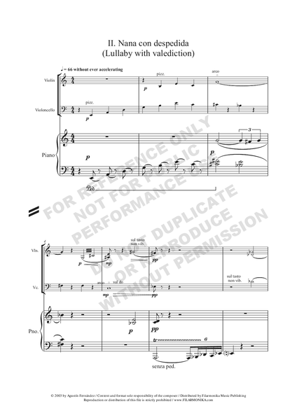Trío, for violin, cello, and piano