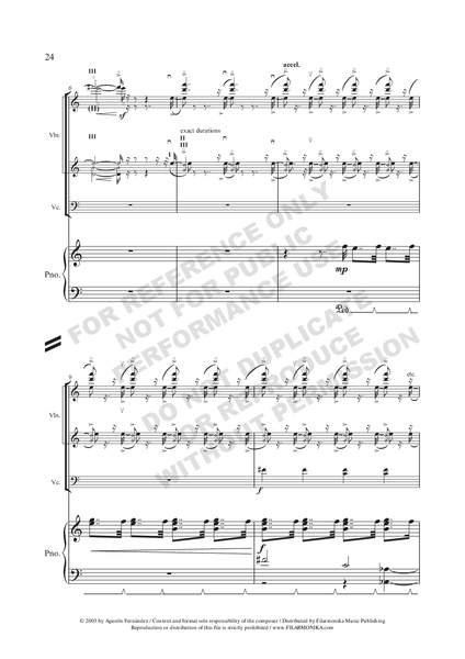 Trío, for violin, cello, and piano