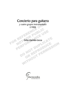 Concerto for guitar and four instrumental groups