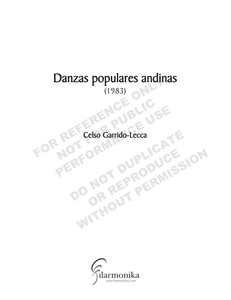Danzas populares andinas, for chamber orchestra