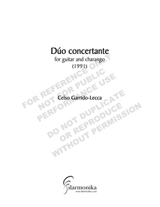Dúo concertante, for charango and guitar