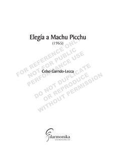 Elegía a Machu Picchu, for orchestra