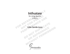 Intihuatana, for string quartet