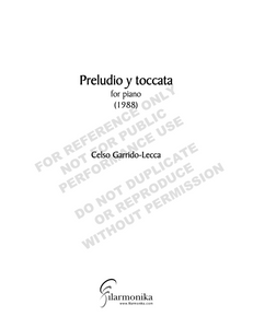 Preludio y toccata, for solo piano