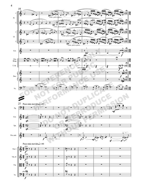 Secuencias, for violin and orchestra