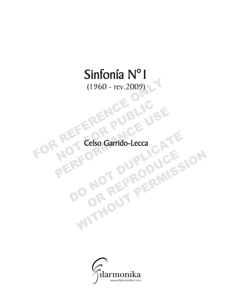 Symphony Nº 1, for orchestra
