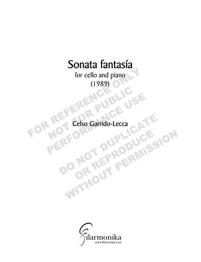 Sonata fantasía, for cello and piano