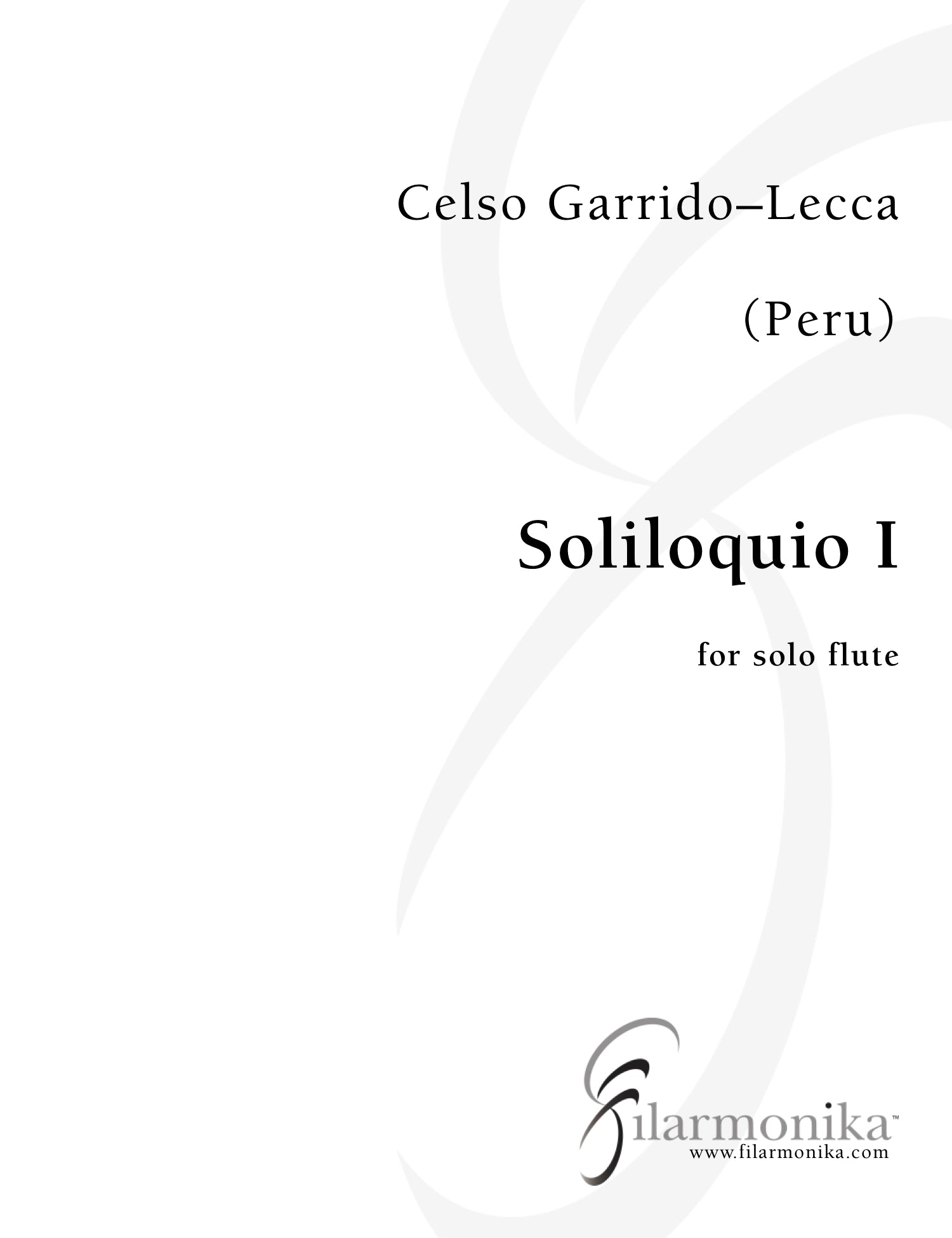 Soliloquio I, for solo flute