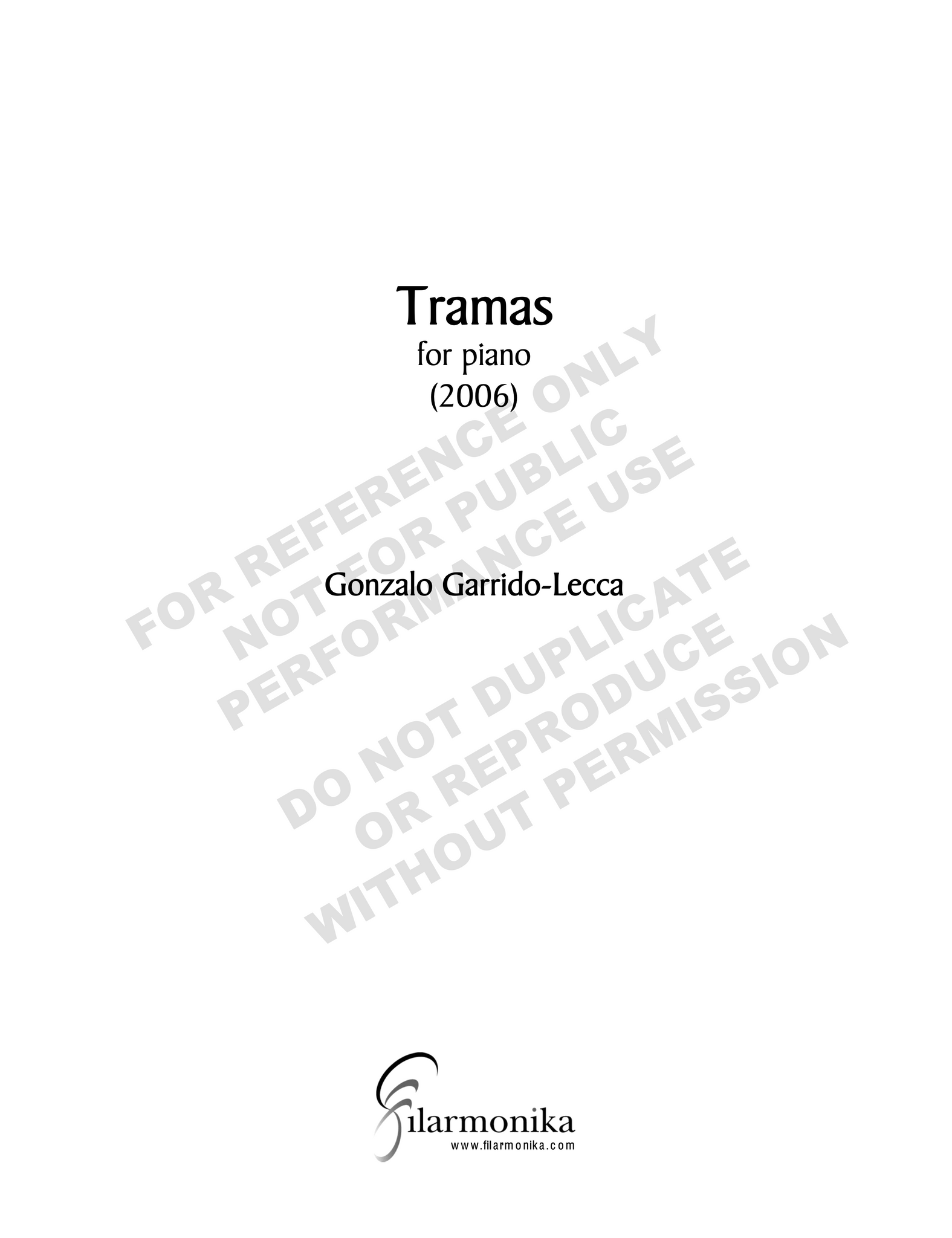 Tramas, for solo piano