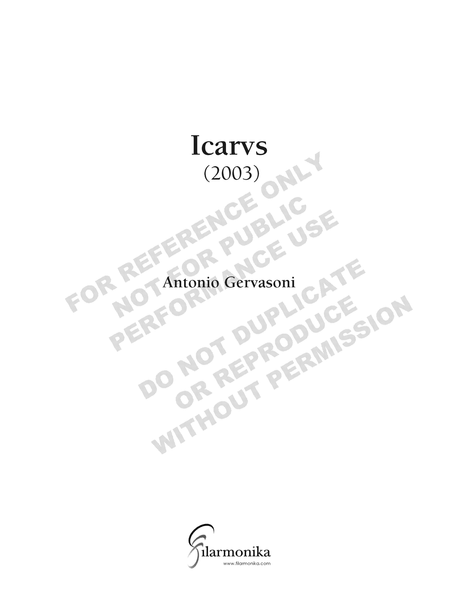 Icarvs, for orchestra
