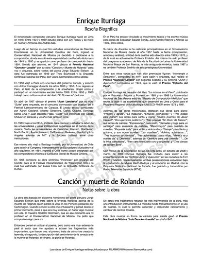 Canción y muerte de Rolando, for soprano and orchestra