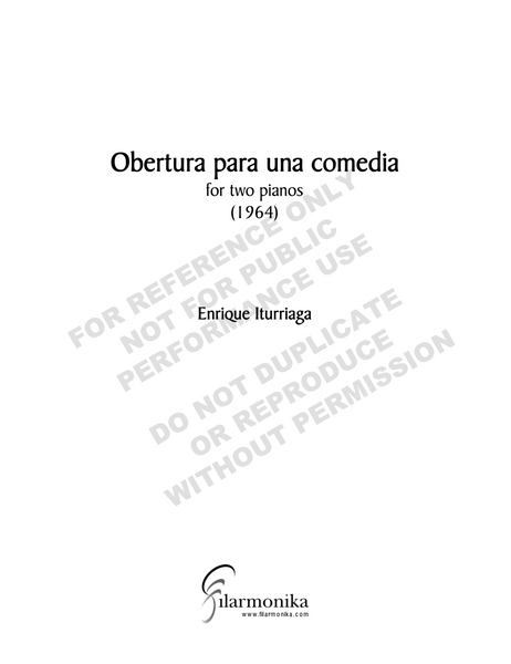 Obertura para una comedia, for two pianos