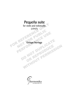 Pequeña suite, for violin and cello