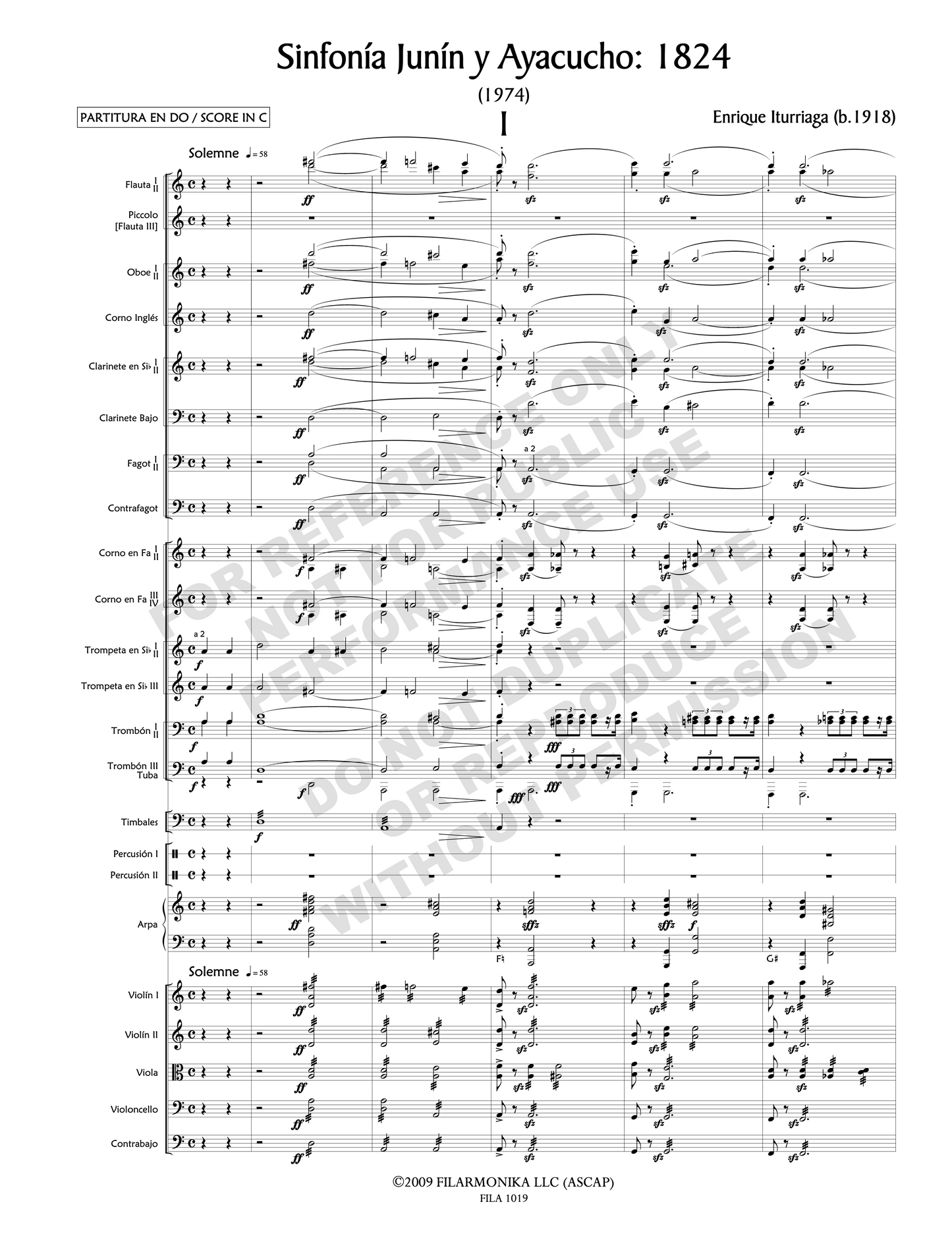 Sinfonía Junín y Ayacucho: 1824, for orchestra
