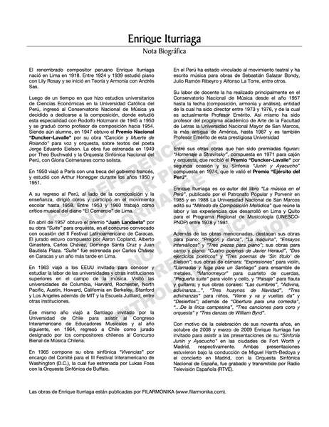 Works for piano (Pregón y danza, Tres piezas para piano, ensayos interválicos, Movimiento perpetuo)