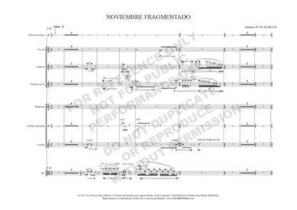Noviembre fragmentado, for ensemble and electronics