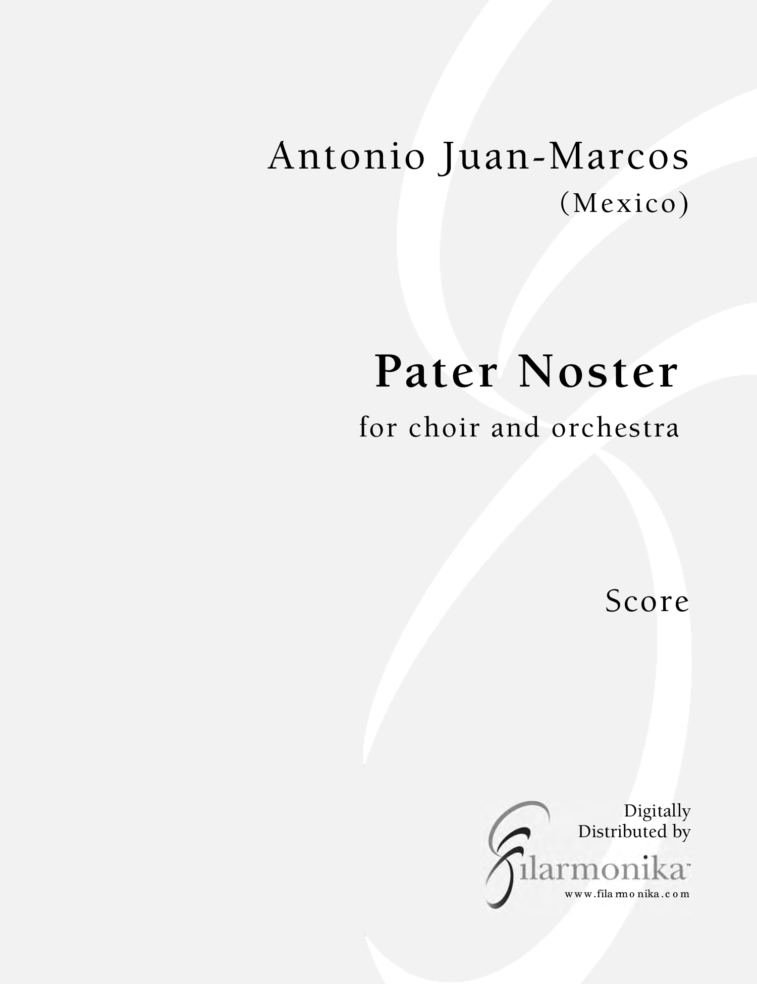 Pater Noster, for soprano, choir, and orchestra