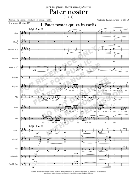 Pater Noster, for soprano, choir, and orchestra