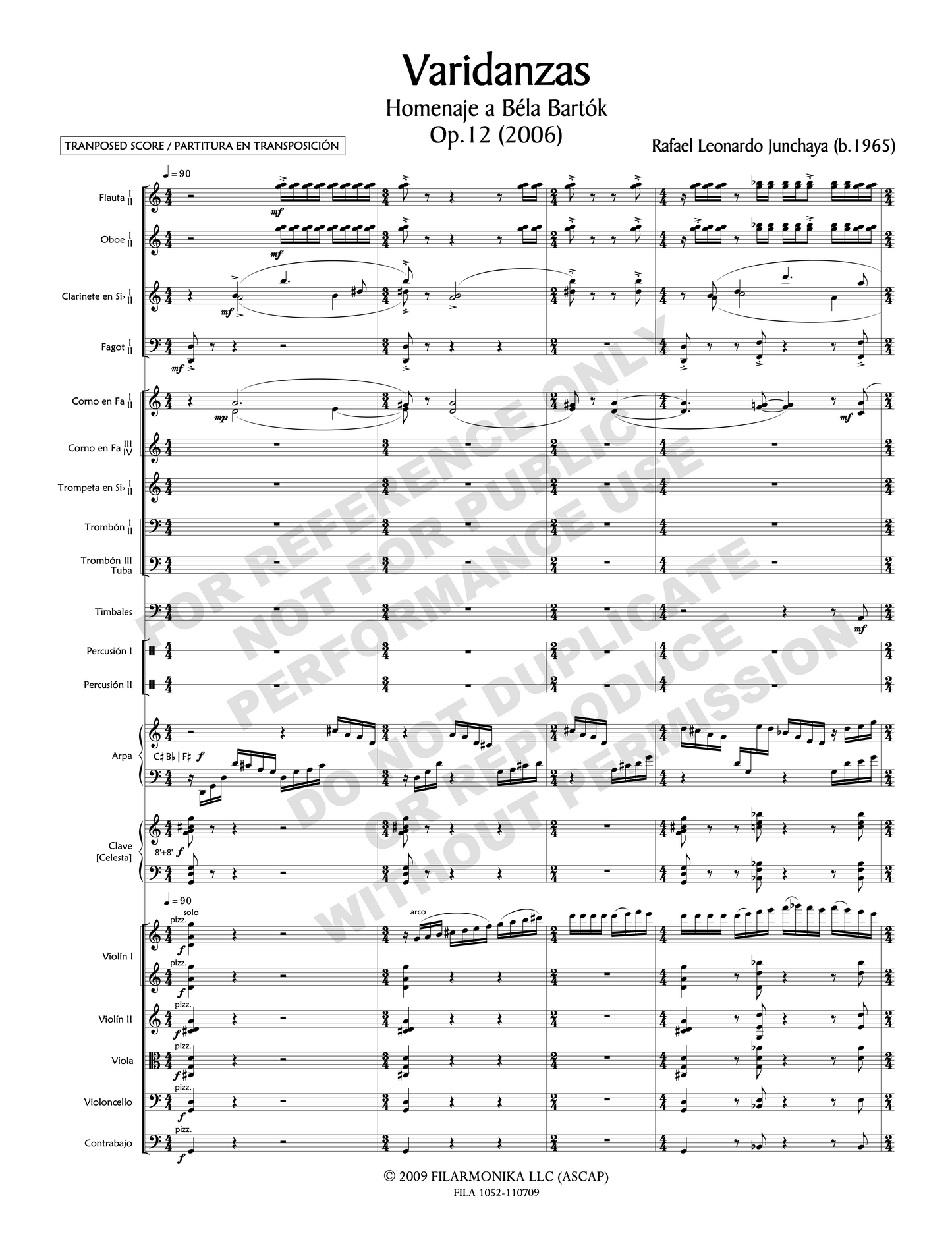 Varidanzas, Op. 12 - Homage to Béla Bartok