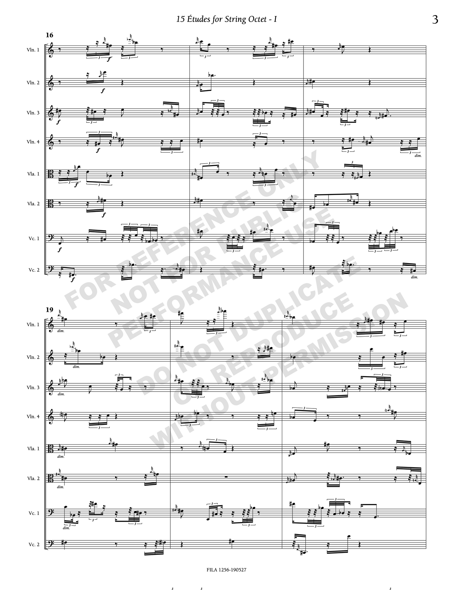 15 Études for String Octet