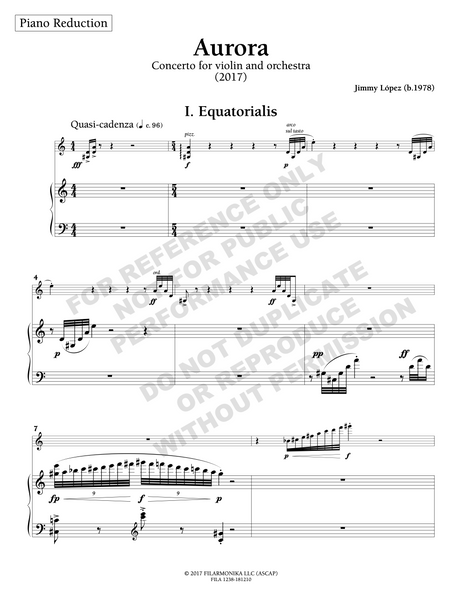 Aurora, concerto for violin and orchestra