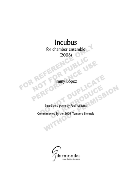 Incubus, for chamber ensemble