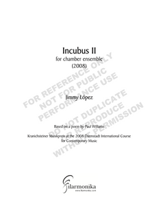 Incubus II, for chamber ensemble