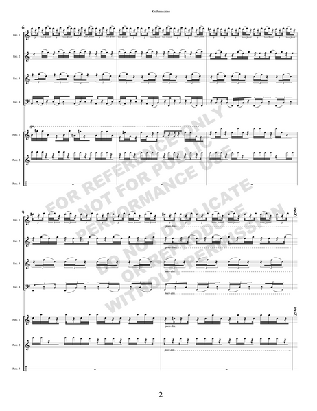 Kraftmaschine, for recorder and percussion