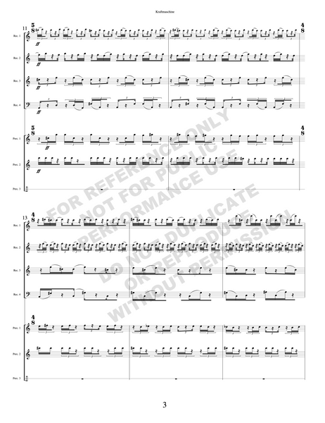 Kraftmaschine, for recorder and percussion