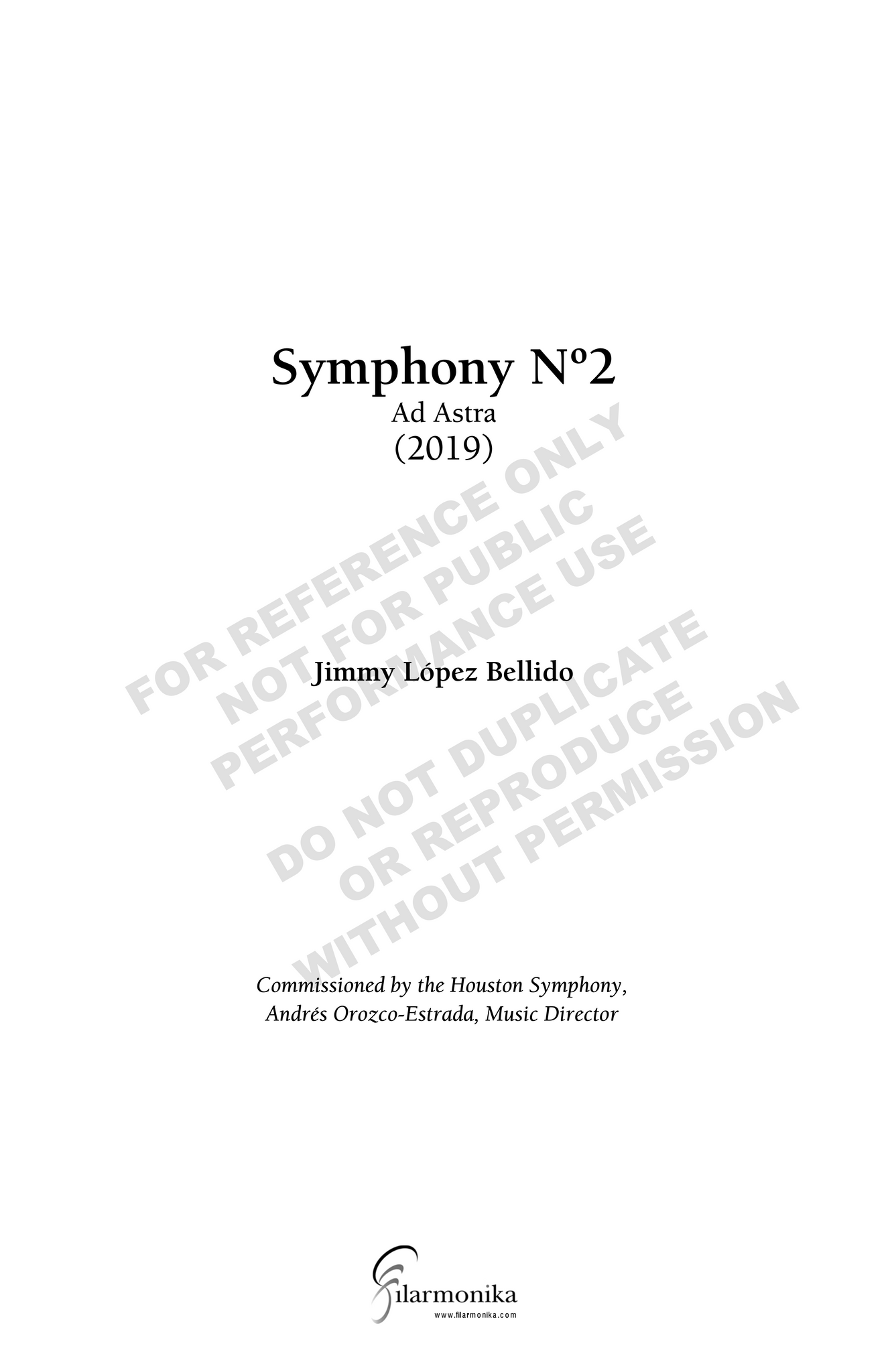 Symphony Nº 2: Ad Astra, for orchestra