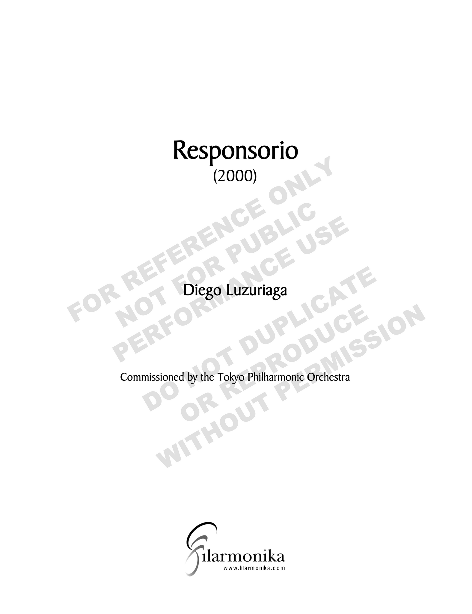 Responsorio, for orchestra