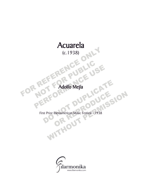 Acuarela, for orchestra