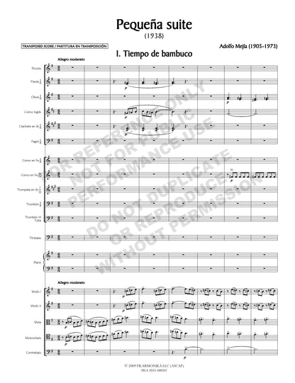 Pequeña suite, for orchestra