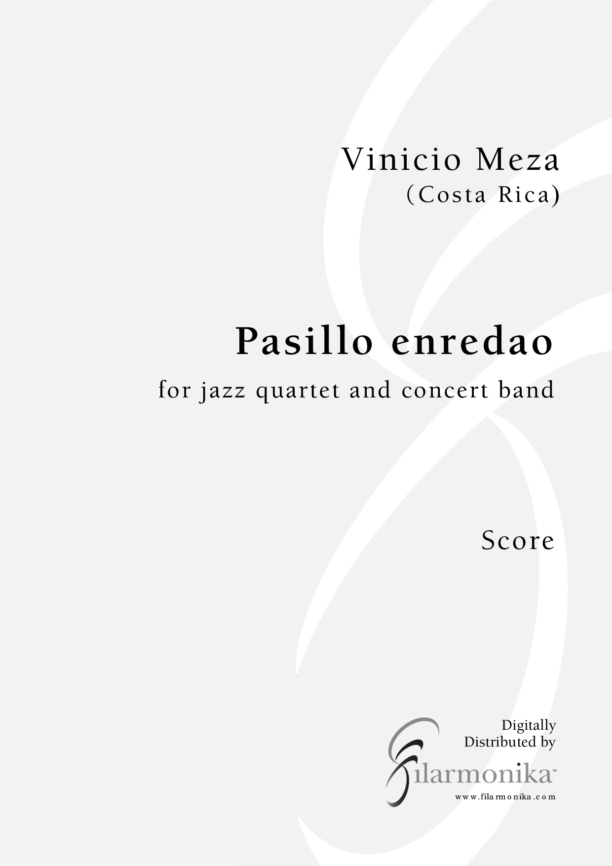 Pasillo enredao, for jazz quartet and concert band