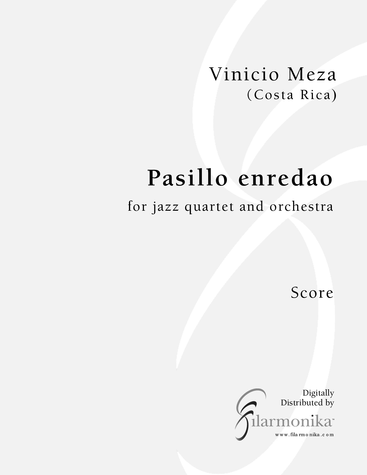 Pasillo enredao, for jazz quartet and orchestra