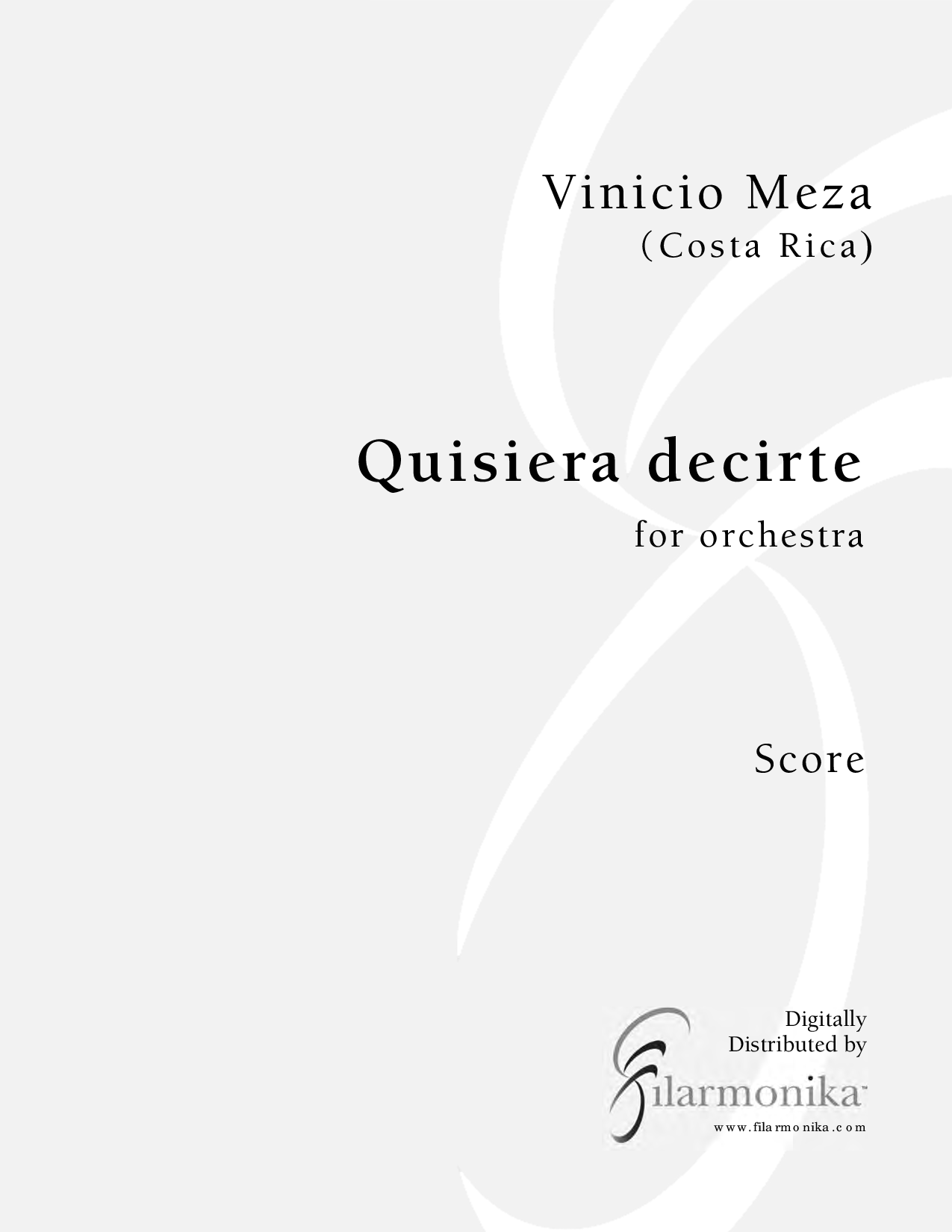 Quisiera decirte, for orchestra