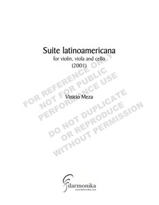 Suite latinoamericana, for string trio